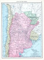 Chile, Argentina, Paraguay and Uruguay, World Atlas 1913